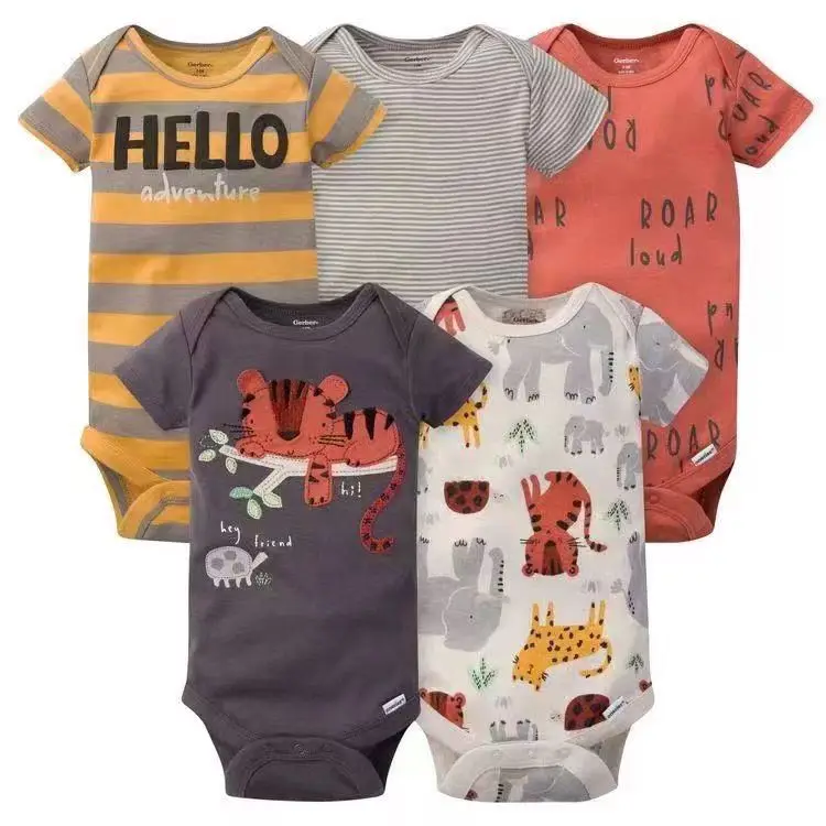 Hot new summer baby jumpsuit short sleeve boys and girls cotton baby rompers 0-3 months baby clothes wholesale