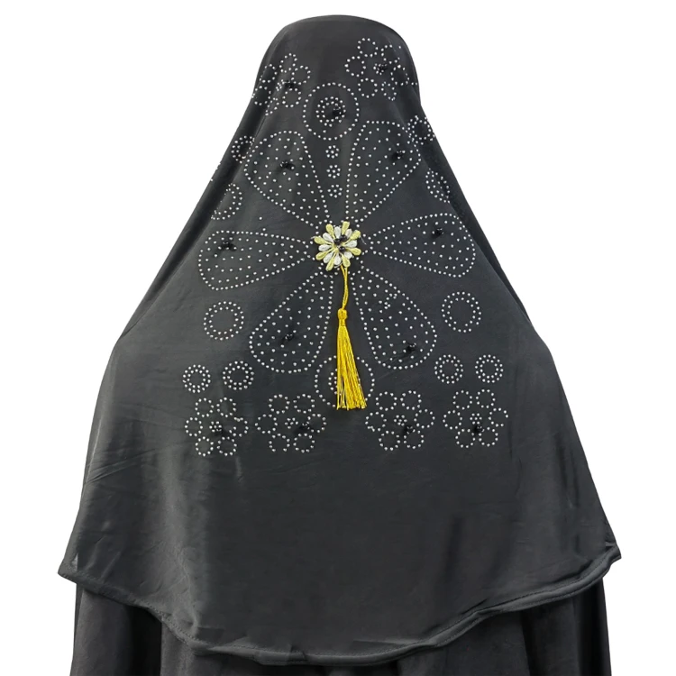 HOT Beautiful Gilr or Adult Young Woman Muslim Hijab with Stones Islamic Scarf Shawl Headscarf Hat Armia Pull on Wrap S/M/L Size