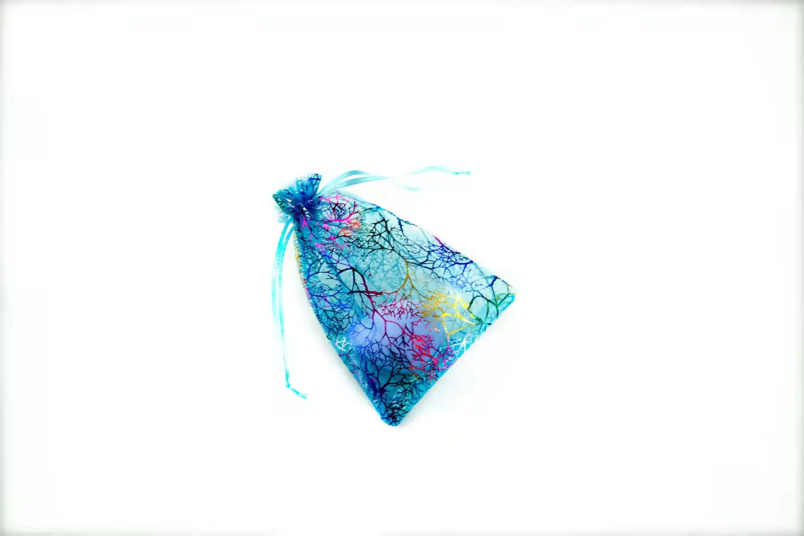 Coral 7 colorful  wholesale custom 13*18 cm rope jewelry gift bag