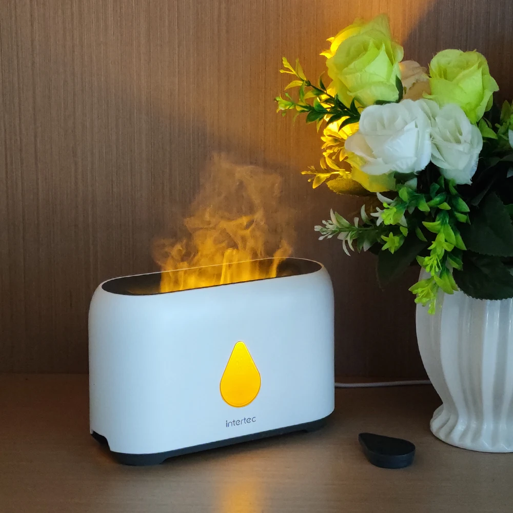 Oil Diffuser with Flame Light Air Aroma Humidifier for Home Large & Small Room,Office or Yoga