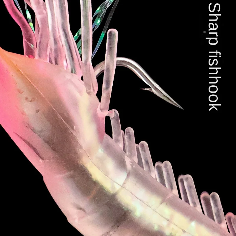 fishing lure Built-in Hook luminous Bait Shrimp kit Noctilucent Shrimp winter fishing fishing sea lure Sabiki Soft plastic