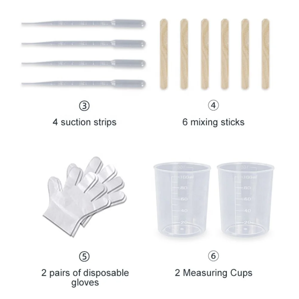 Клей из эпоксидной смолы для пола беспроводное зарядное устройство деревянный УФ-стойкий куполообразный Трехкомпонентный набор кристаллического