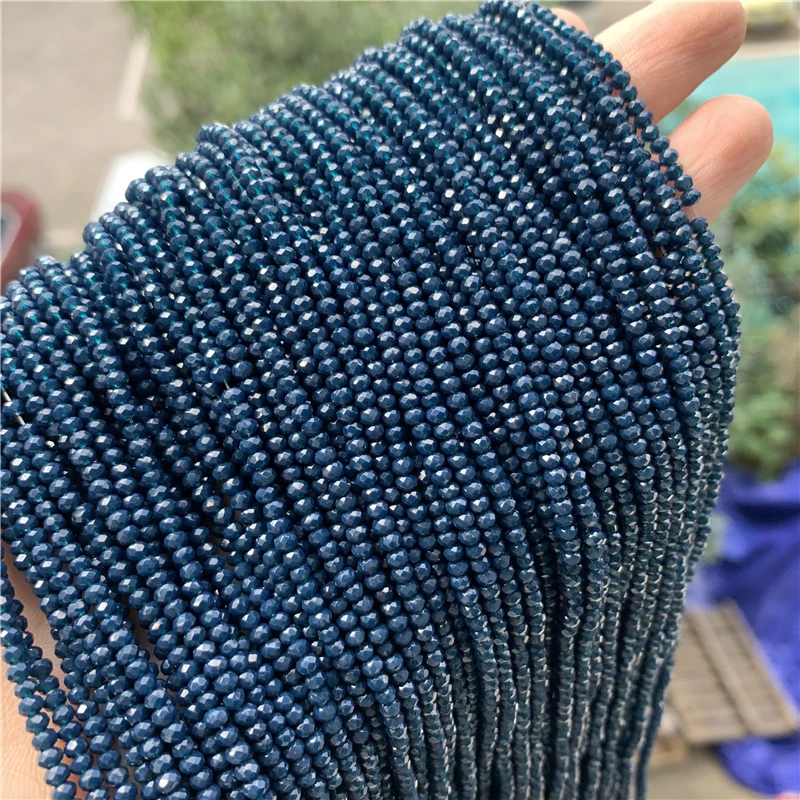 1mm &2mm tiny crystal rondelle  glass  faceted beads for jewelry making jewelry accessories