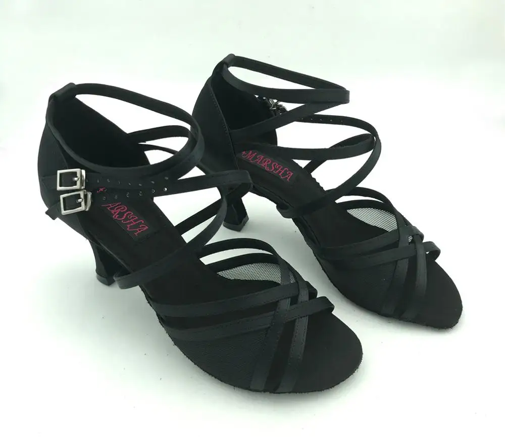 
Double Straps Latin dance shoes salsa shoes tango shoes for women 6208B-BLK 
