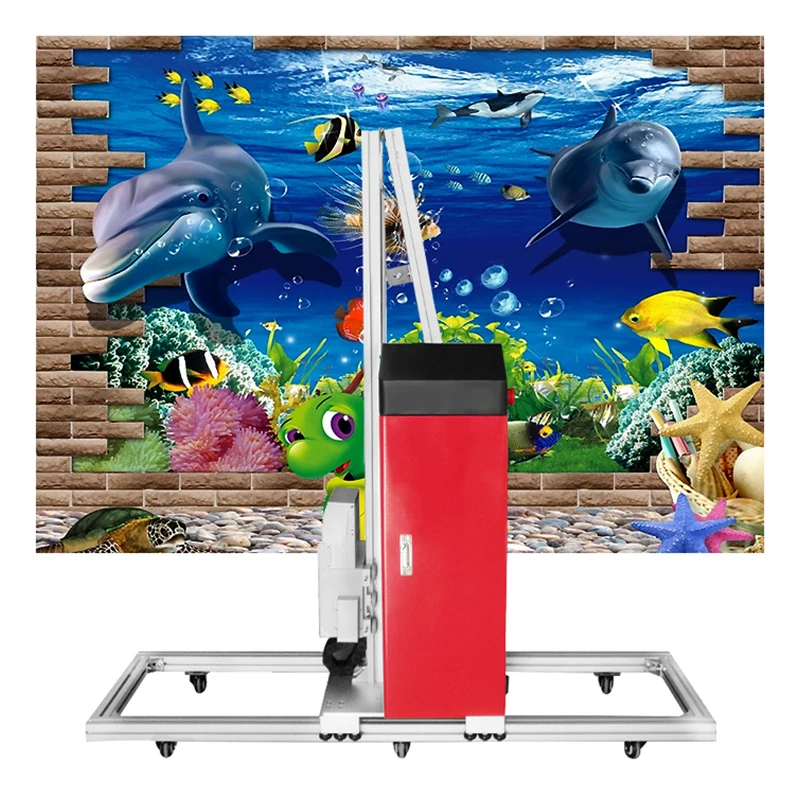3D Wall Printer Laser Printing Machines Automatic Vertical UV Ink On Glass Wood Iron Art Inkjet Direct wall Painting