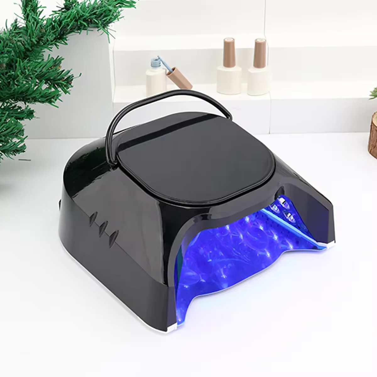 Professional Nail Salon Home Use Pro Cure Wireless Dual Light 86W Rechargeable UV Led Nail Gel Dryer Lamp