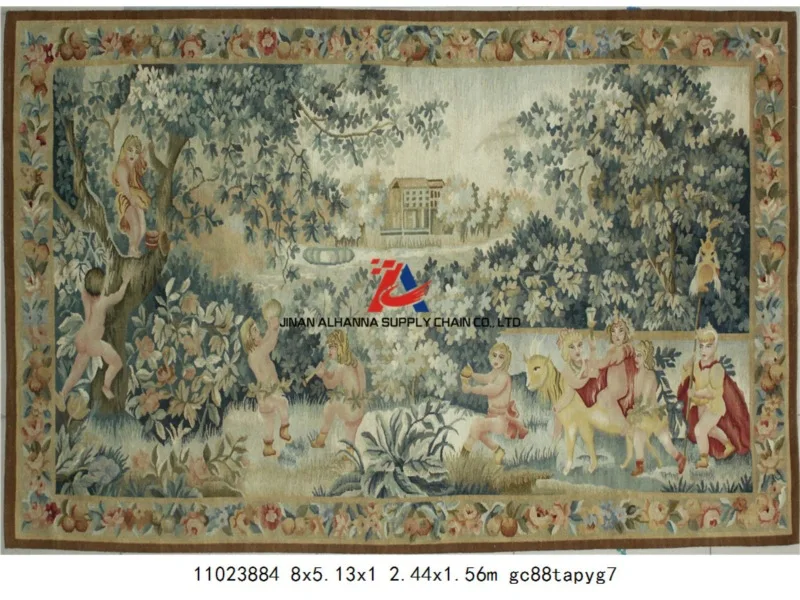 New design French Aubusson Tapestry Vintage Antique 18th C. Style Hand Woven Wall Hanging for wholesales