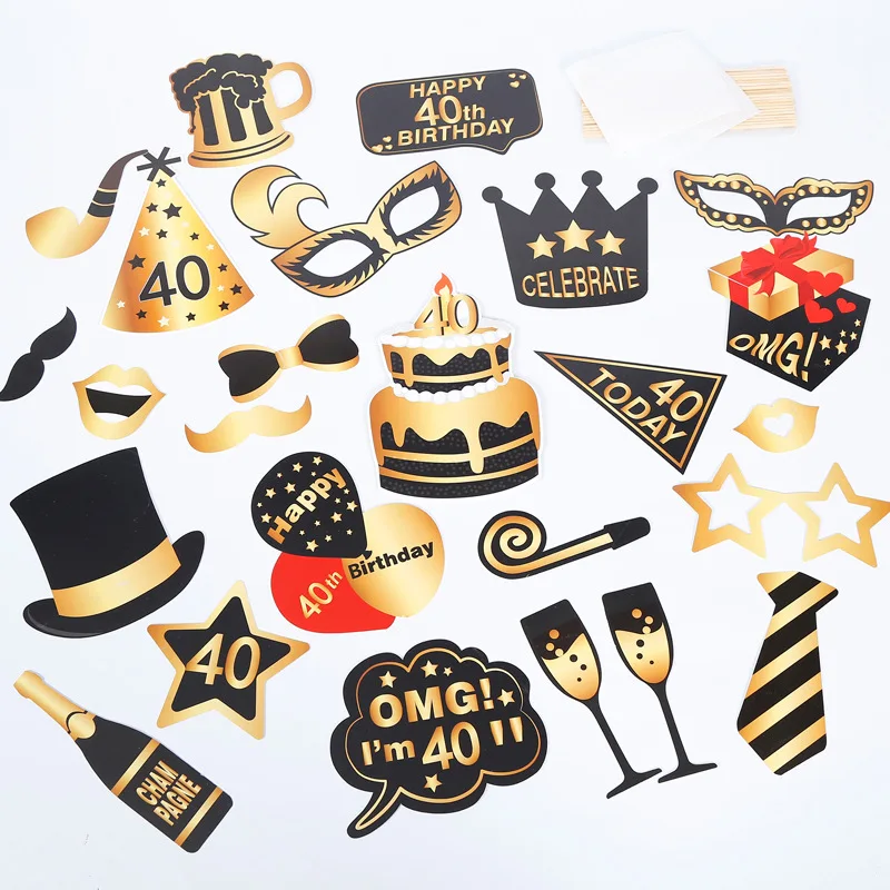 Smallorders C31 New funny different types of creative Photo Props paper wedding birthday party supplies