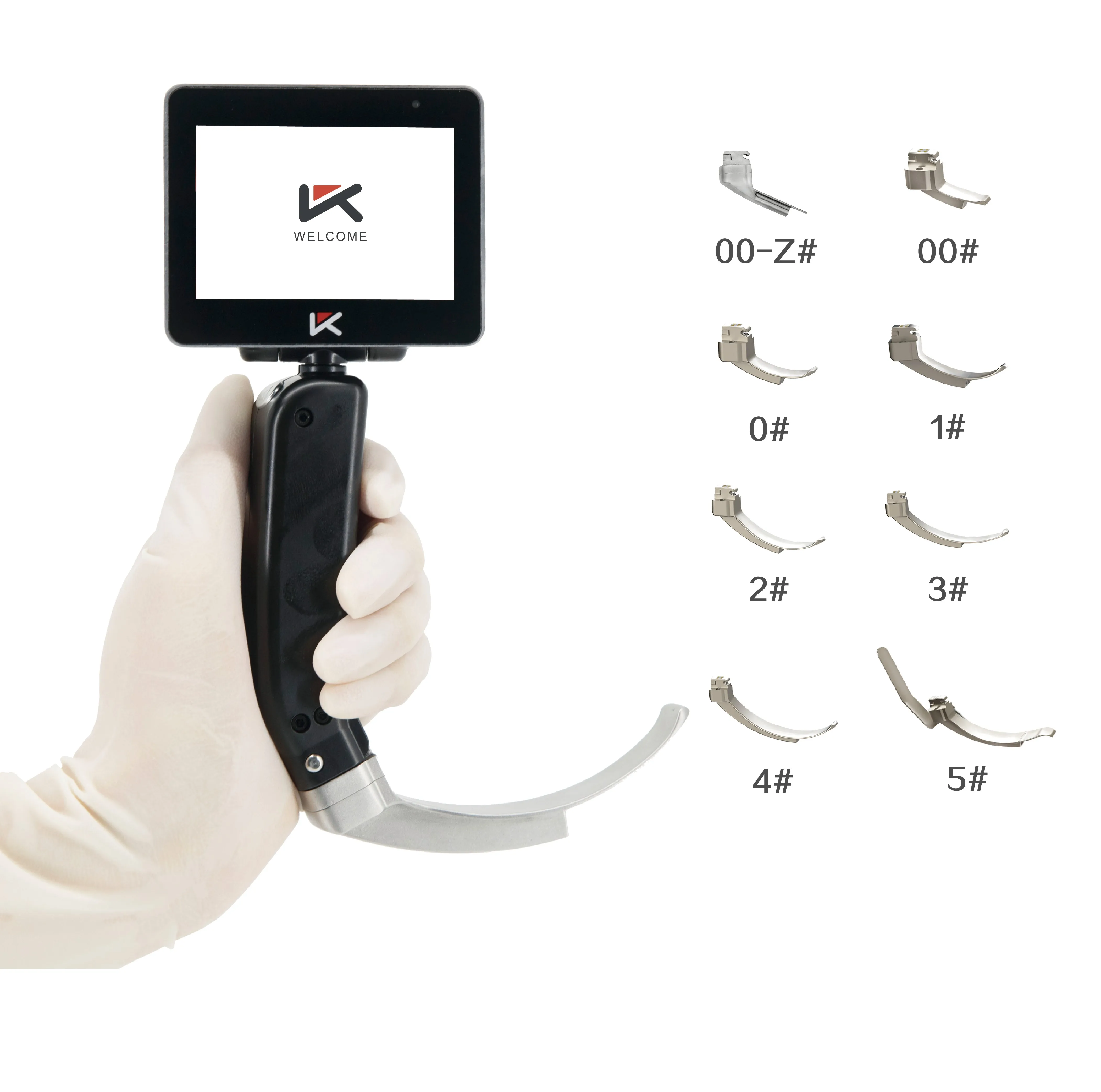 Manufacturer  Supply Customized 3 Inch LCD Screen Video Laryngoscope With 8 Metal Blades For Airway Intubation at Lowest Price