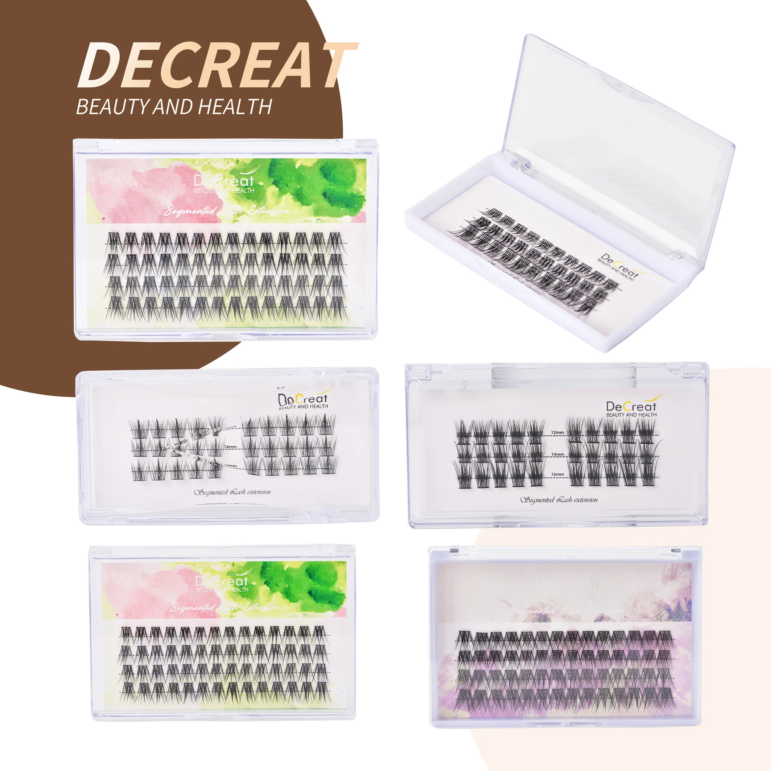 2022 New Hot-selling Trend In home Natural DIY lashes Extension Segment Lashes