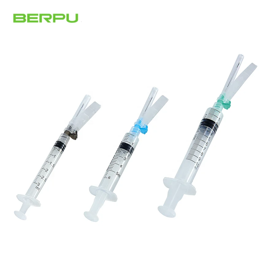 Manufacturer Well Made Sterile Hypodermic 3ml 5ml Safety Syringe For Medical Use