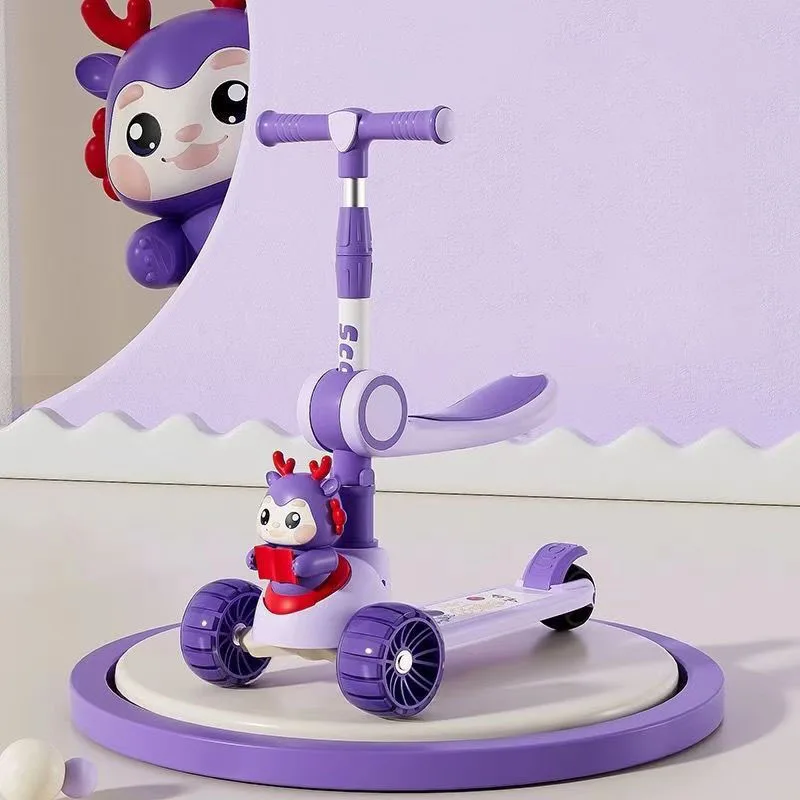 Hot Sale with Seat Scooter Kids Waterproof Cool and Cute Scooter for 2-10 Year Old Kids in Good Price Kids Scooter