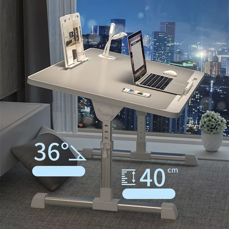 Home Dormitory Bedroom Adjustable Height and Angle Folding Notebook Laptop Computer Lazy Table Desk For Bed