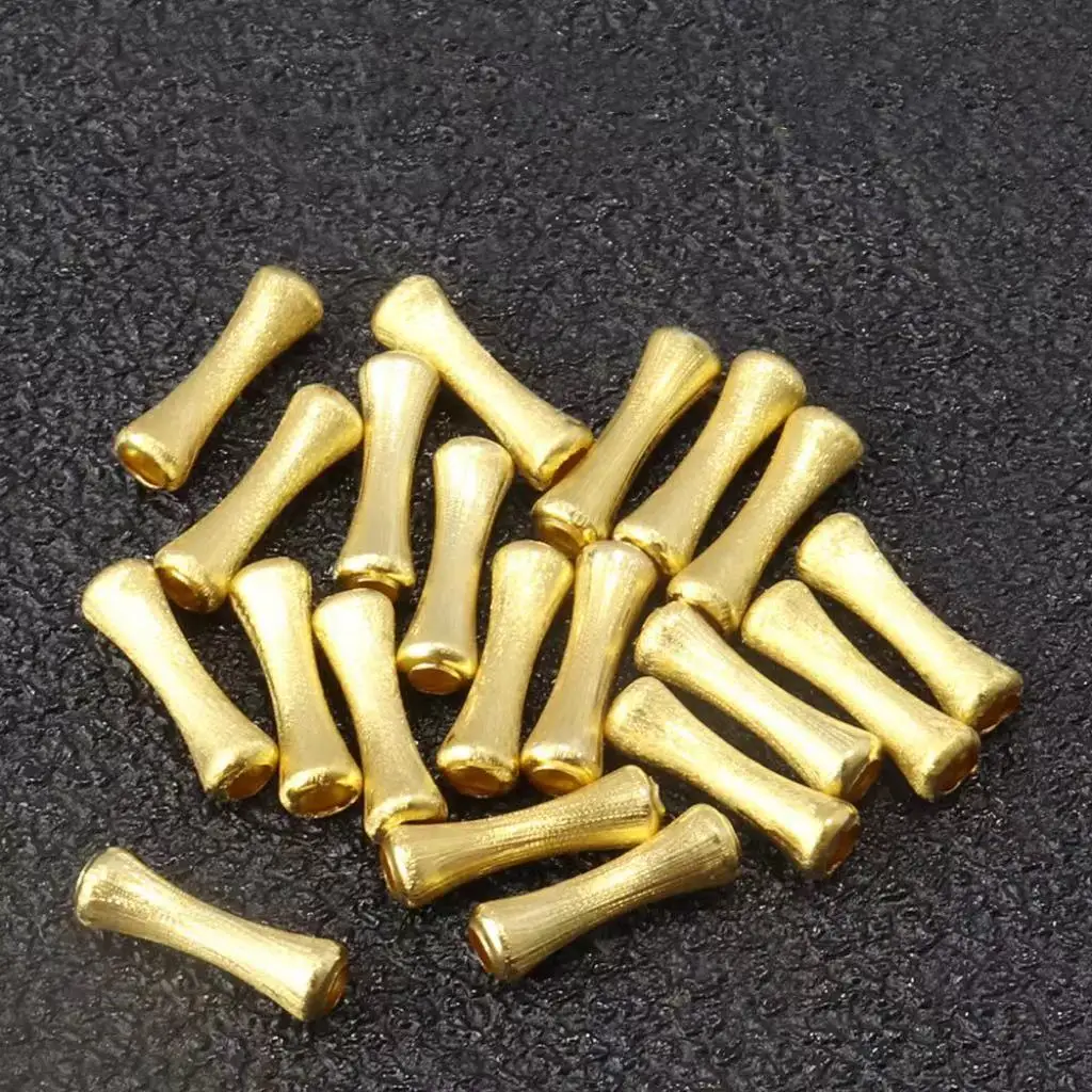 18K Gold Beads for Jewelry Making Spacer DIY Pearl Accessories Component Findings
