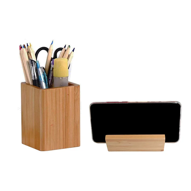  Настольный органайзер из натурального дерева коробка для хранения детский держатель ручек