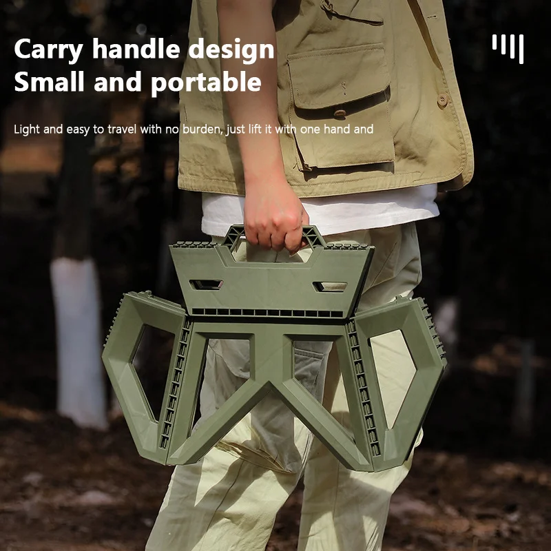 Hot Selling Outdoor Portable Safety Lightweight Foldable Non-slip Sitting Plastic Folding Step Stools