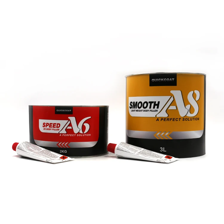 Putty Quickcoat A6 body filler 2K 2-component auto refinish car paint strong filling polyester putty