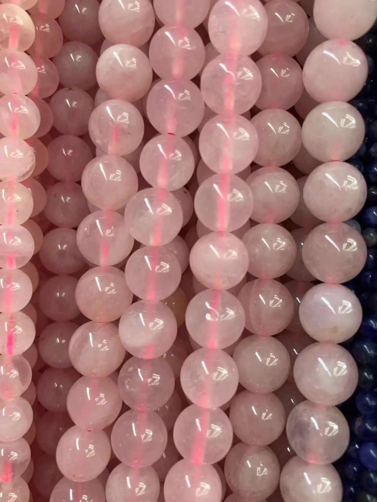 Wholesale beads natural crystal beads Natural Rose quartz Stone Beads for bracelets making