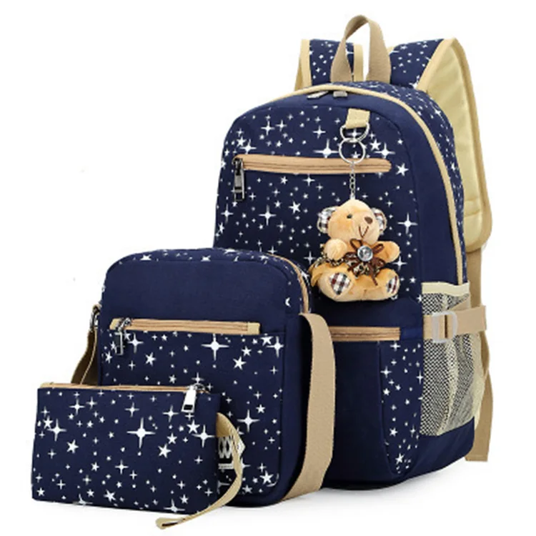 Manufacturers school bag backpac custom school bag for girls teenagers (1600318360355)