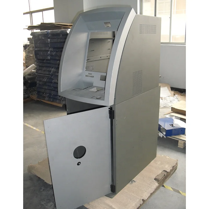 New large cassettes(12000 notes) dual touchscreen ATM machine with 12mm Q345 safe and dual color journal dual printer