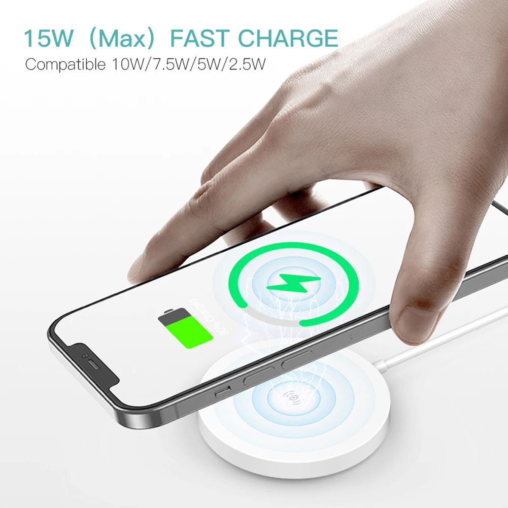 Wireless Charger Pad for iPhone 12 iPhone 13 Qi mobile airpods and iWatch 15W charger fast charger wireless with magnets