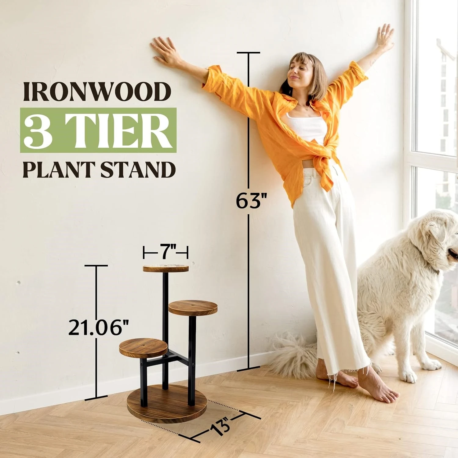 Zhonghuan Brand 3 Tier Plant Stand Indoor Corner Flower Stand Tiered Plant Rack For Indoor Plants Multiple