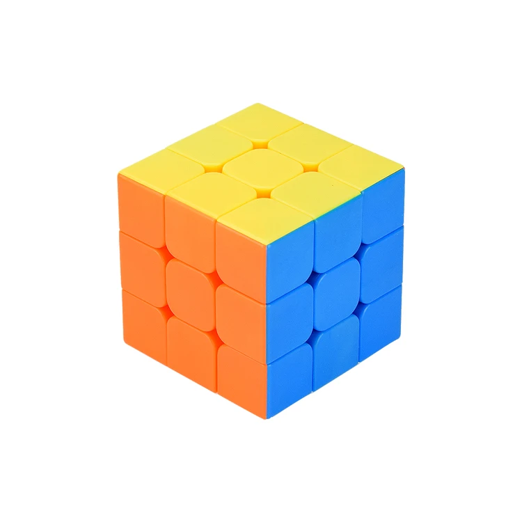 Educational Toys Durable Third Order Real Color Plastic Magic Puzzle Cube For Kids Plastic Magic Cube 3*3*3