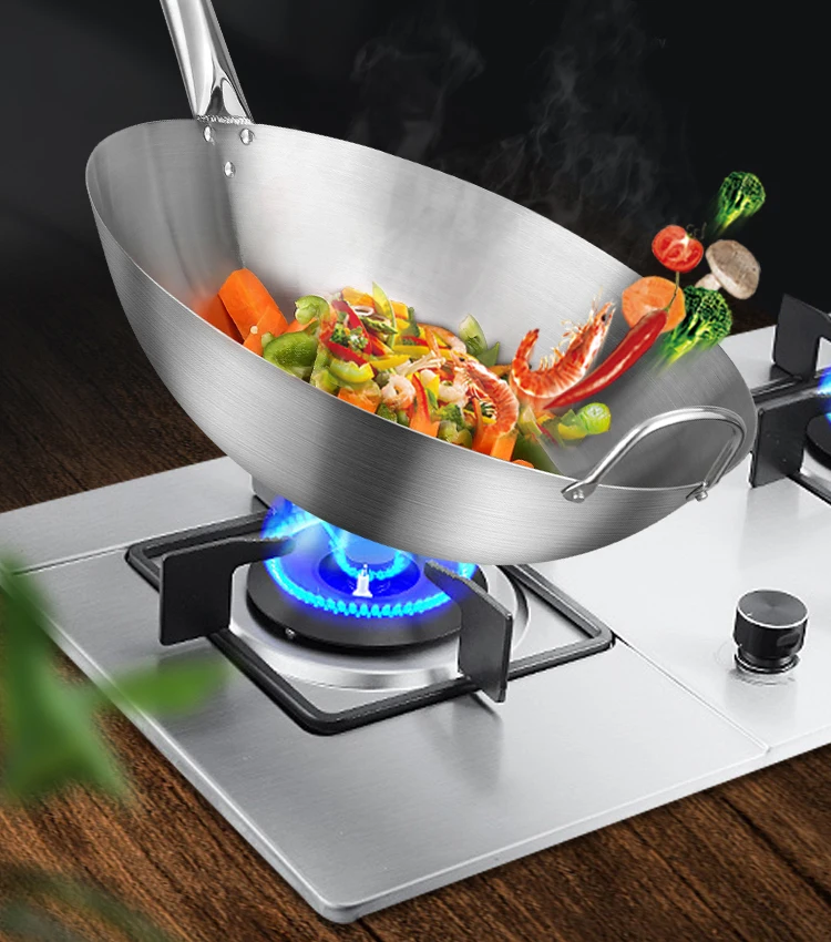  Многофункциональная кухонная утварь из нержавеющей стали Большая сковорода для приготовления тушения