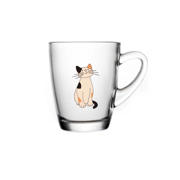 Hot Selling Transparent Coffee Mug Single Layer Drinking Glass Cup Tea Cup With Handles