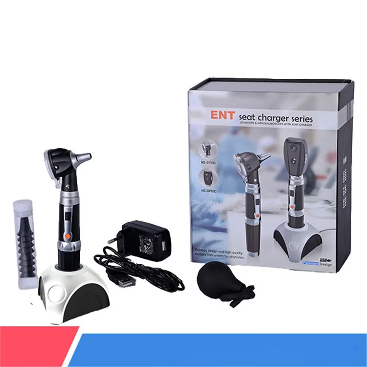 HS-OT10C Chargeable Diagnostic Series Digital Handheld Ophthalmoscope ENT medical otoscope