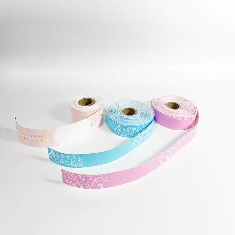 Customized barcode roll wristband hospital patient disposable medical ID thermal print identification bands thermal wristband