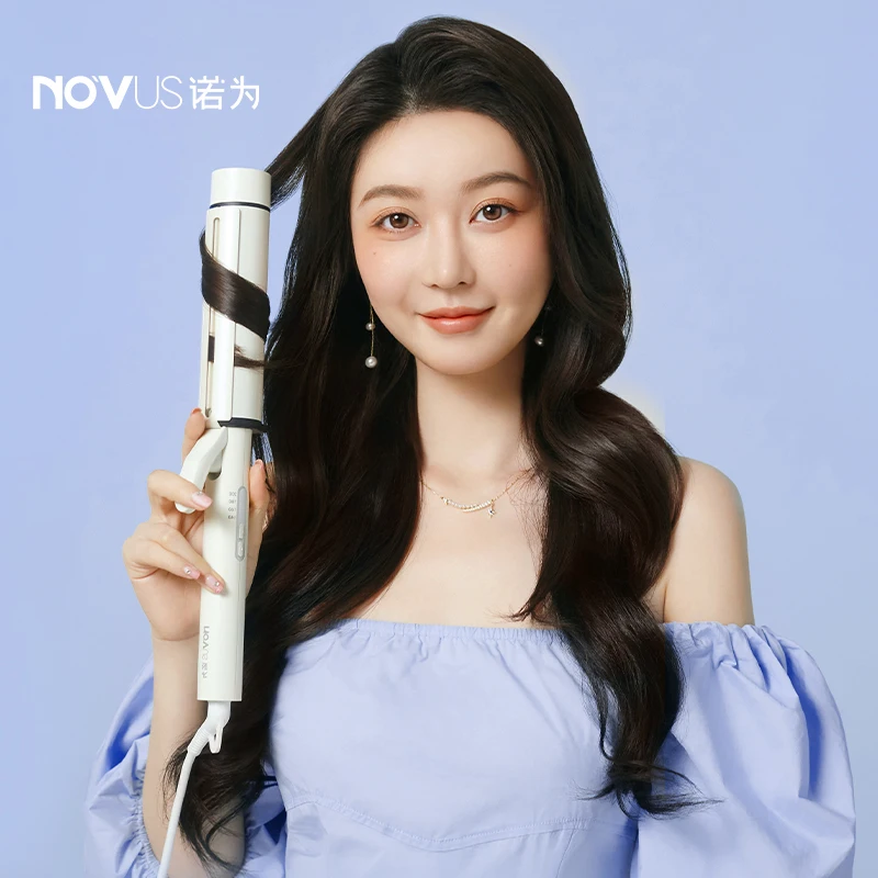 NOVUS Multifunctional White 40mm Anion Ceramic Fast Heating Large Barel Curling Iron Machine Price Hair Straightener And Curler