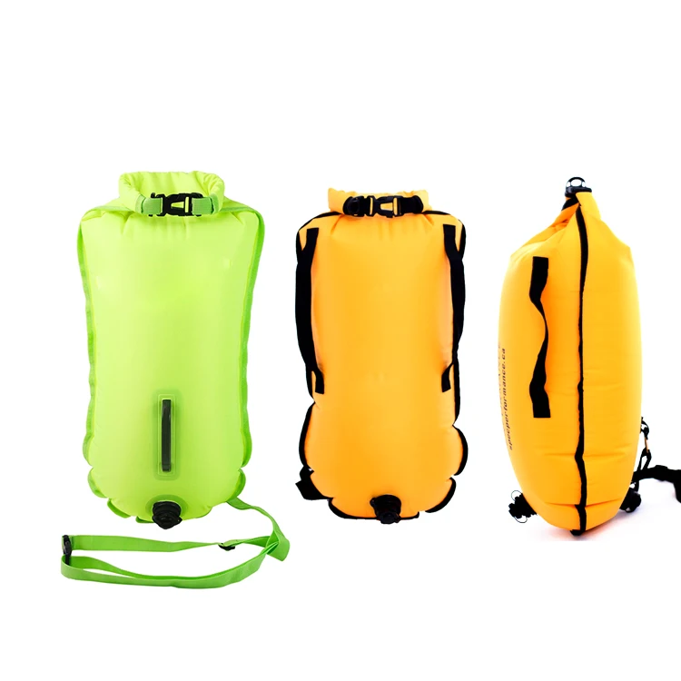 Highly Visible Webbing Straps Tow Float Swim Buoy for Open Water Swimmers, Triathletes, Kayakers and Snorkelers Nylon with PVC