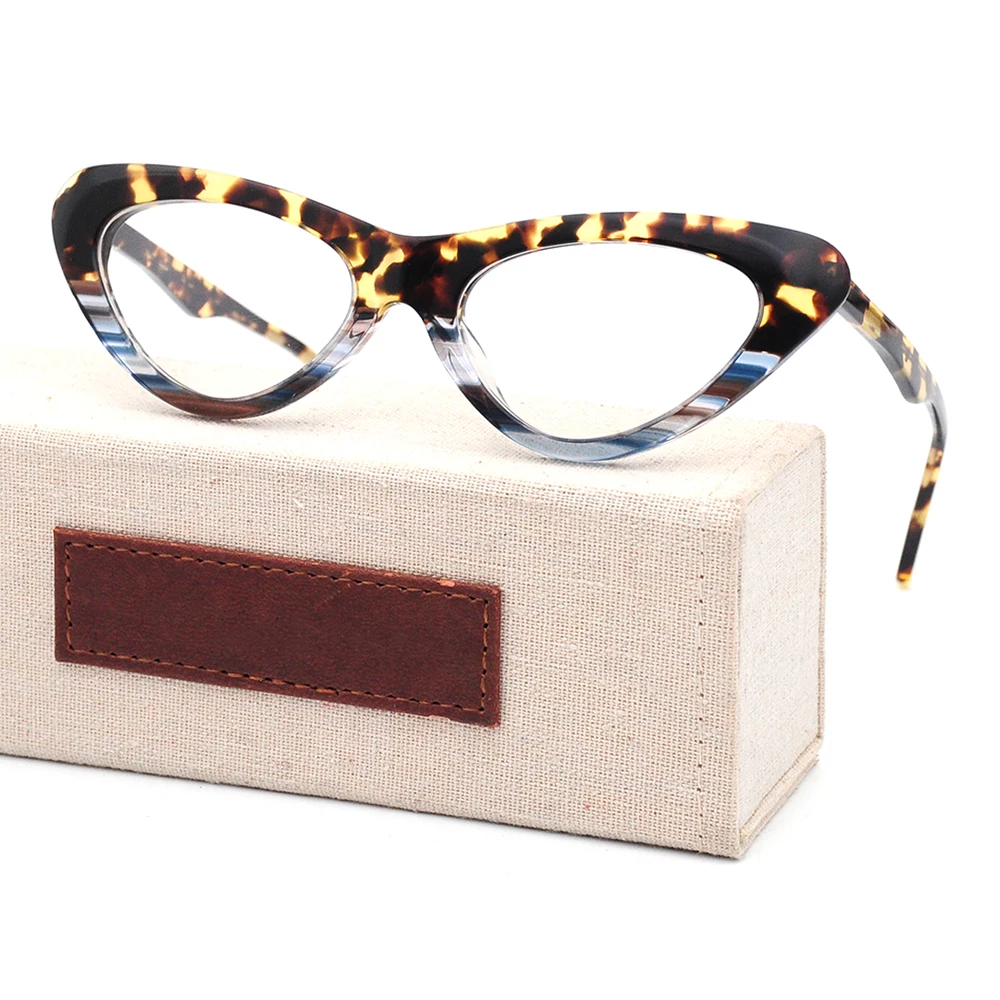 New Design Cat Eye Acetate Eyeglasses Frame Eyewear Spectacle Frame for Women Ladies in stock