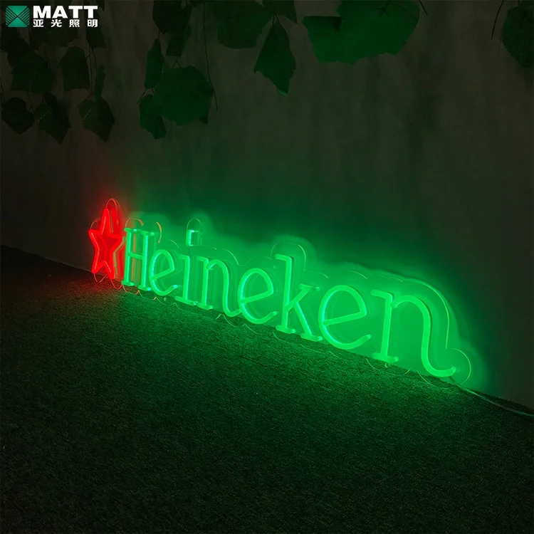 
Matt Drop Shipping business company commerce name office custom Beer Heinken car Logo New brand neon sign 