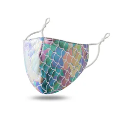 wholesale fashion Sequin custom design face maskes Multi-color Sparkly Sequins Face Cover Nightclub Masquerade Maskes