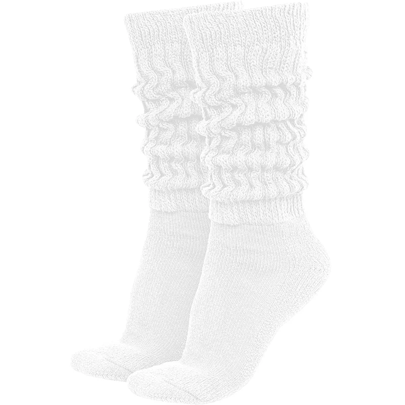 White High Knee Girls Boot Socks Women Bulk Thick Socks