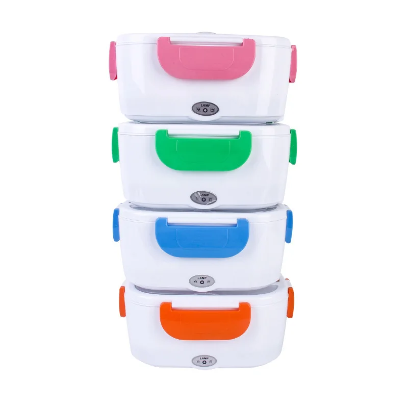 12v/24v/110v/220v Portable Food Warmer Electric Lunchbox Square Kitchen Food Storage Electrica Heating Thermal Stainless Steel