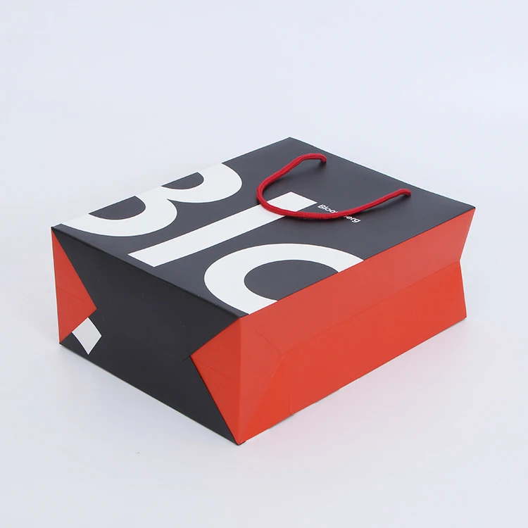 Customized full colorful printing paper bag manufacturer Christmas decoration gift