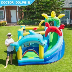 Doctor Dolphin party air castle jumper animal jumping castle house space walk inflatable bouncer