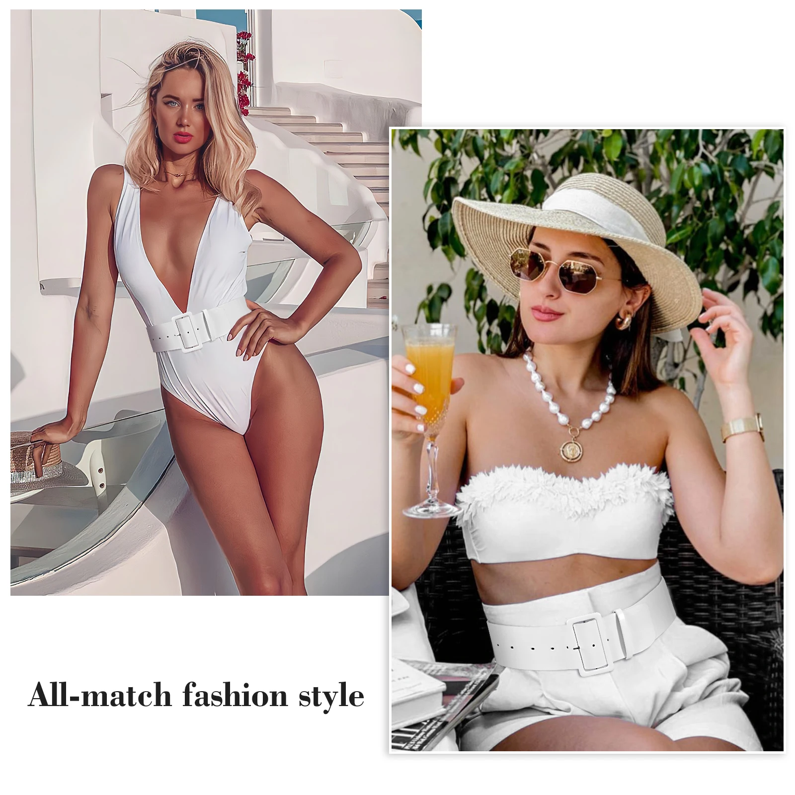 Manufacturer Direct Sales Factory Outlet Fashion Alloy Buckle Designer Custom Red Wide Women Stretch Leather Belts