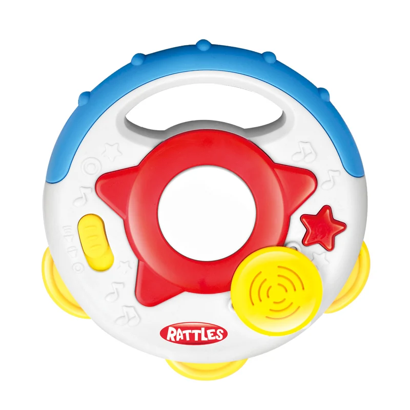 Fun Baby Musical Instruments Toddler Rotating Drum Baby Musical Instrument Electric Hand Drum Toys