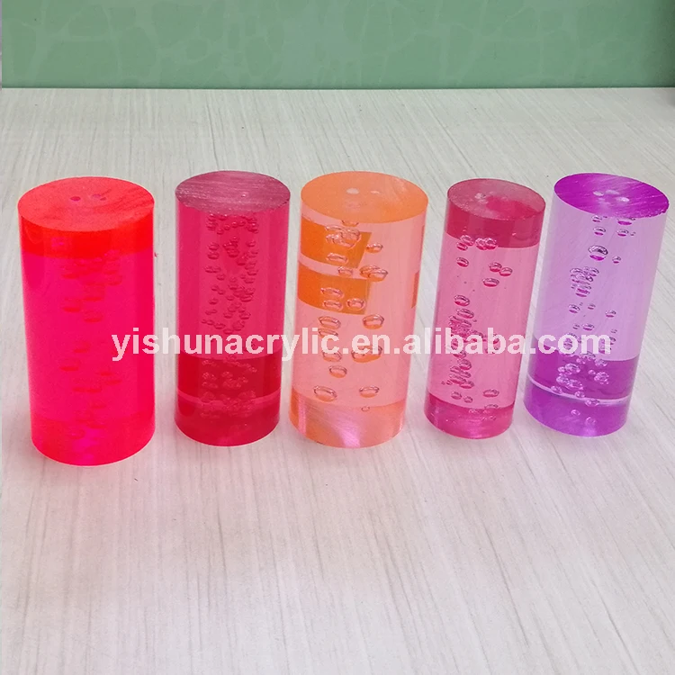 red colored pmma  plastic bubble acrylic perspex rod