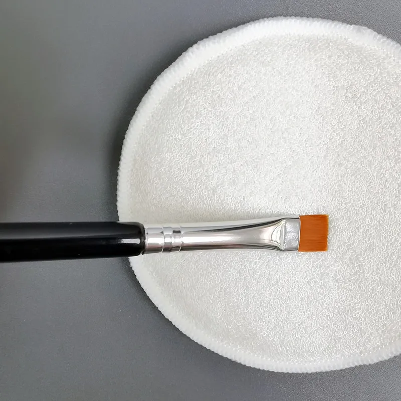 Flat Eyeliner Eyebrow Concealer Brush Pro Small Flat Definer Firm Stiff Thin Synthetic Bristle Lash Liner