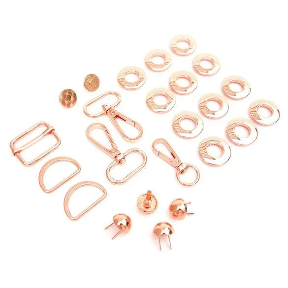 Оптовая продажа, металлические изделия для сумок на заказ, пряжка с D-образным кольцом, крюк с защелкой и люверсами и т. Д., другие детали и аксессуары для сумок