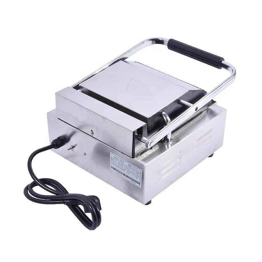 NP-589 Commercial 110V 220V Stainless steel Electric Bread Sandwich Maker Machine Toaster Grill Non-Stick Cooking Surface 2200W