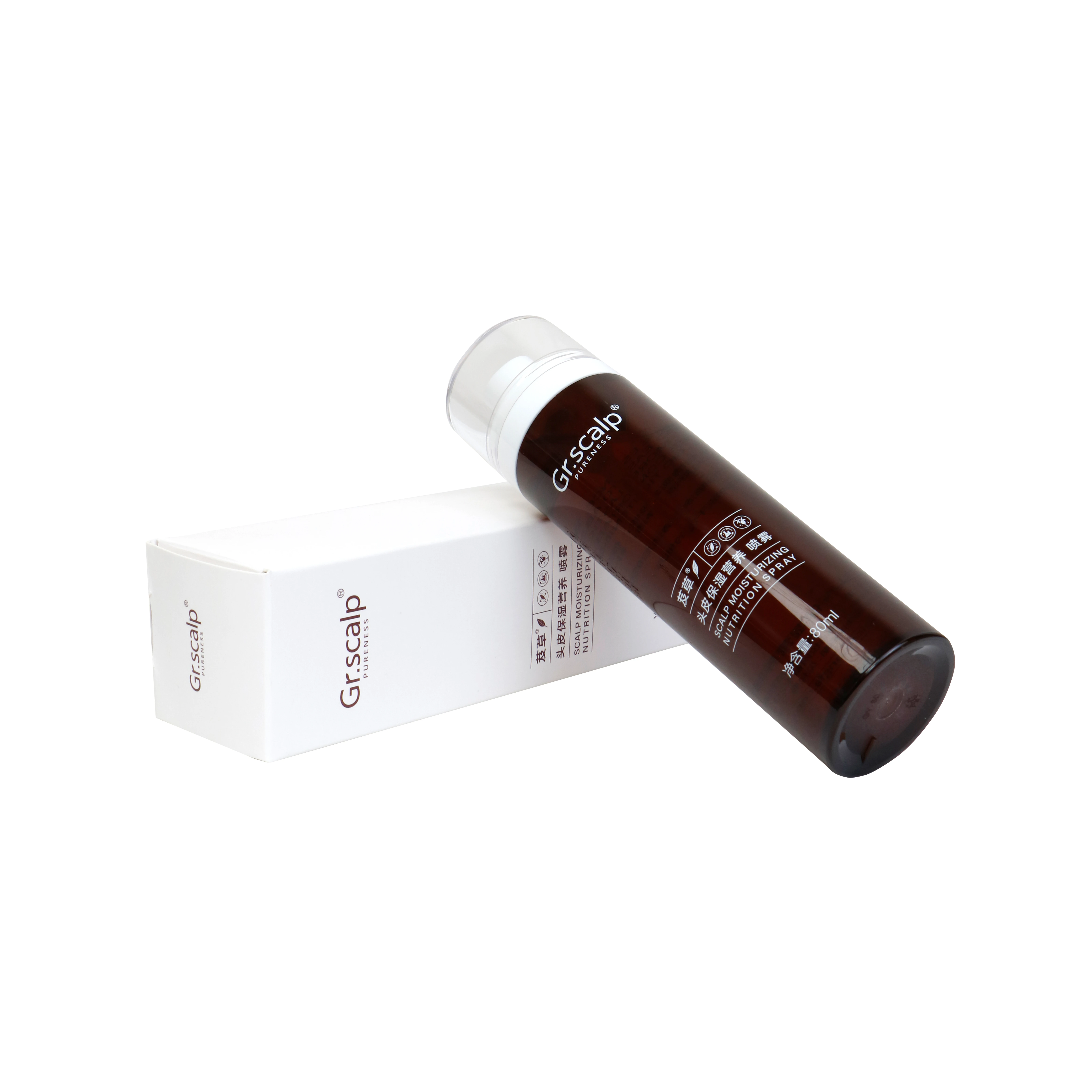 Customized design transparent liquid GR Scalp moisturizing nutrition spray for unisex adults