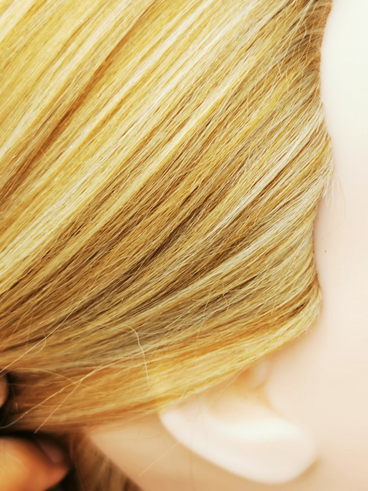 Заводская распродажа, Парикмахерская голова, светлый манекен с длинными волосами, манекен с синтетическими волосами, тренировочная голова