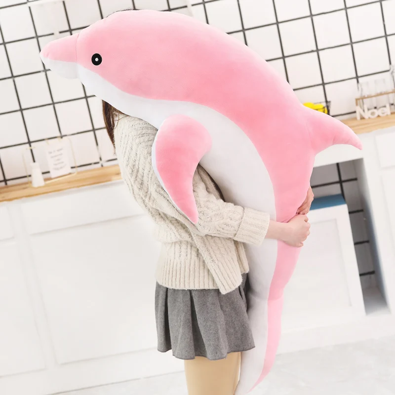 2024 HNSY hot selling dolphin plush sea animal soft pushie toys