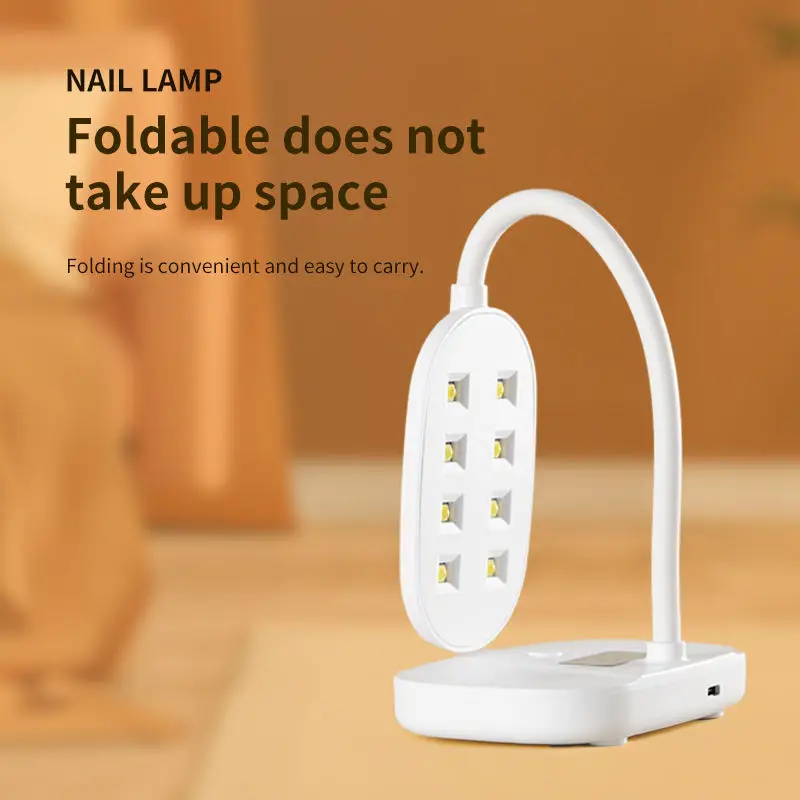 New Arrival UV LED Nail Extension Lamp Nail Dryer For Gel Polish 12W Cordless Rechargeable Rotatable Desk Nail Lamp